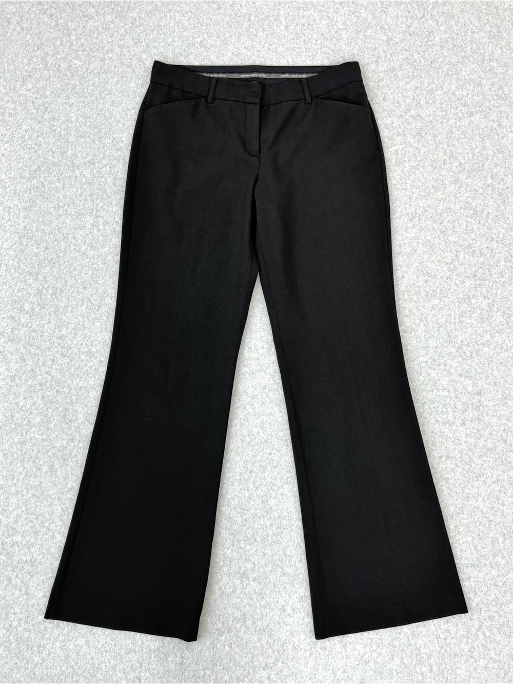 Express Design Studio Editor Pants Womens 8 Long Black Wide Leg Dress Pants READ